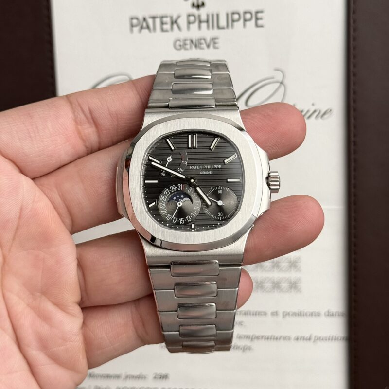 Đồng Hồ Patek Philippe Nautilus 5712 Mặt Xám Replica GRF 40mm