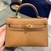 Túi Hermes Kelly 20 Da Chevre Màu Nâu Siêu Cấp Size 20cm