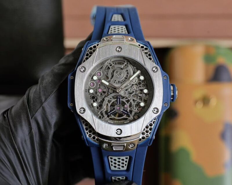 Đồng Hồ Hublot Big Bang Tourbillon Samuel Ross Dây Cao Su Xanh Blue