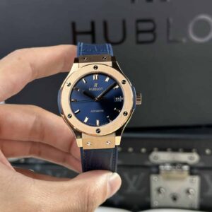 Đồng Hồ Hublot Classic Fusion King Gold Mặt Số Xanh Blue Rep 11 Cao Nhất JJF 38mm