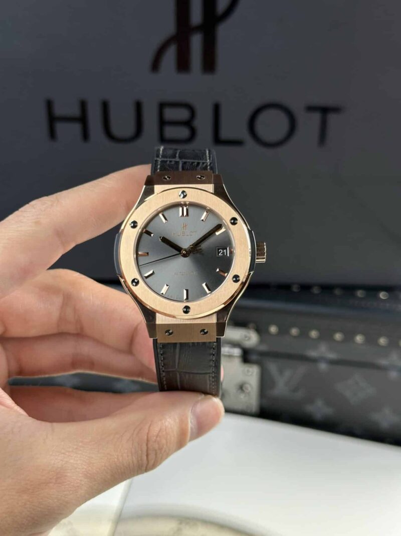 Đồng Hồ Hublot Classic Fusion King Gold Mặt Xám Rep 1:1