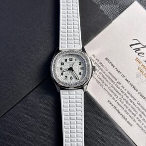 Patek Philippe Aquanaut 5067A White Dial Swiss Quartz Replica PPF 35.6mm