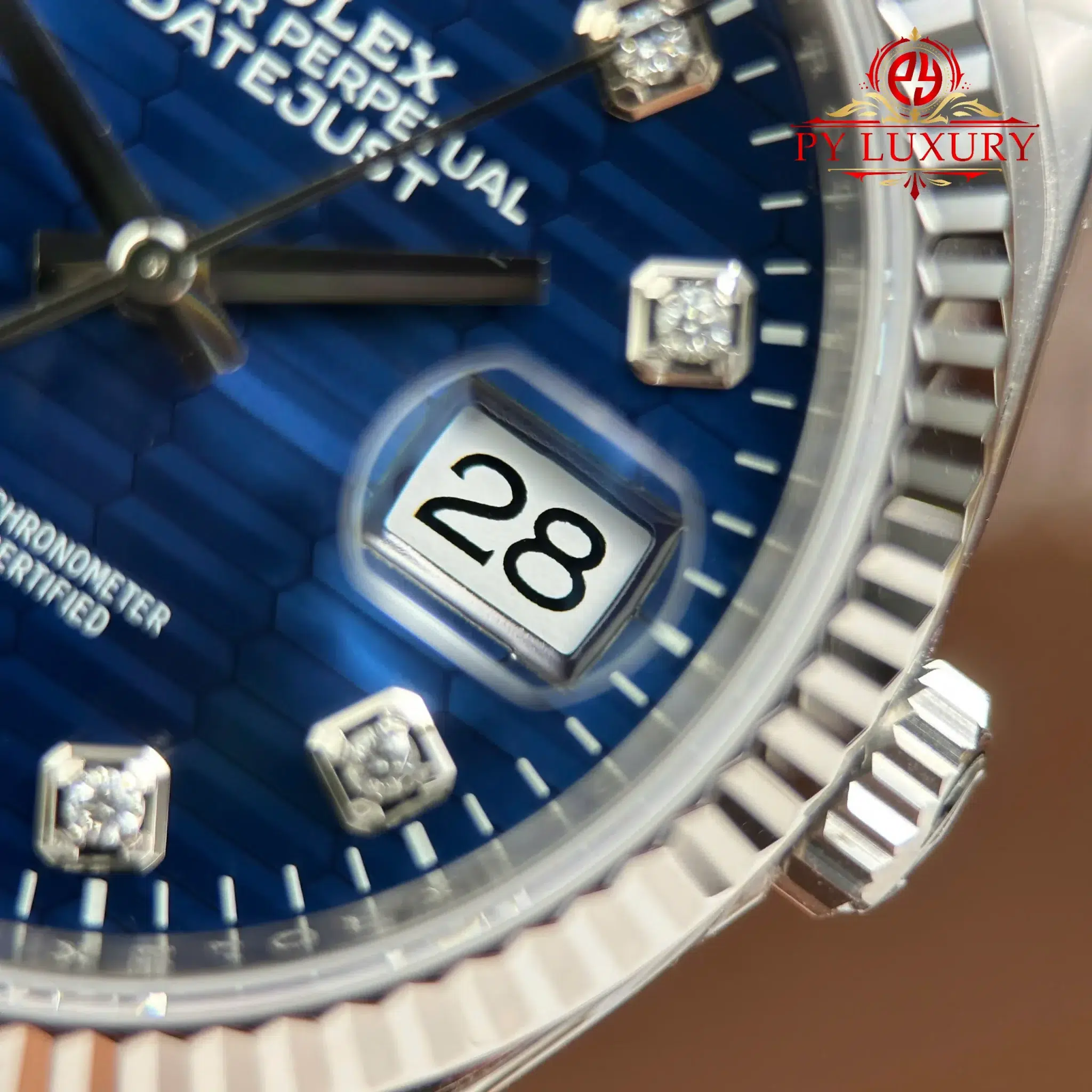 Rolex Datejust 126234 Blue Fluted-Motif Diamond Dial Jubilee Bracelet - 9