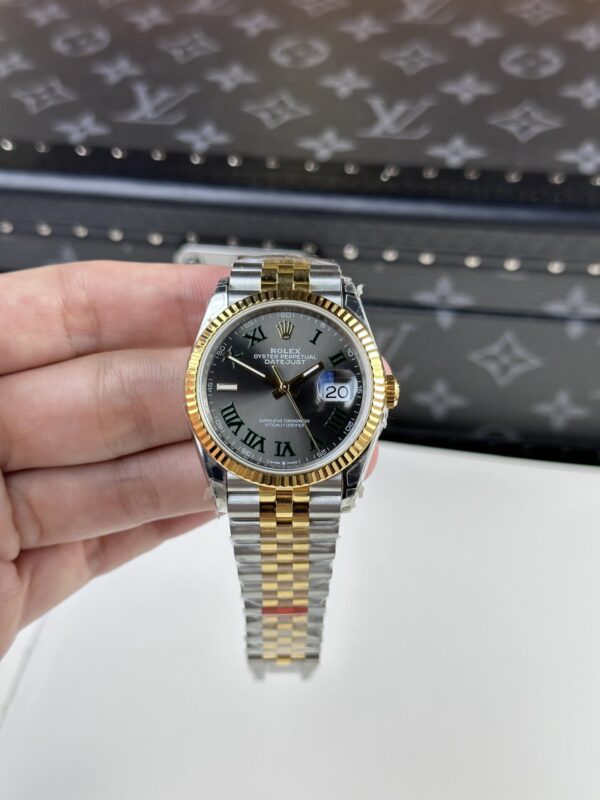 Đồng Hồ Rolex Datejust Wimbledon Demi Vàng Vàng Dây Jubilee Rep 1:1 Cao Cấp Nhất 36mm