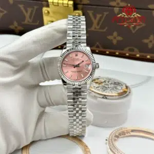Rolex Datejust Pink Dial Luminous Hour Markers Jubilee Best Replica