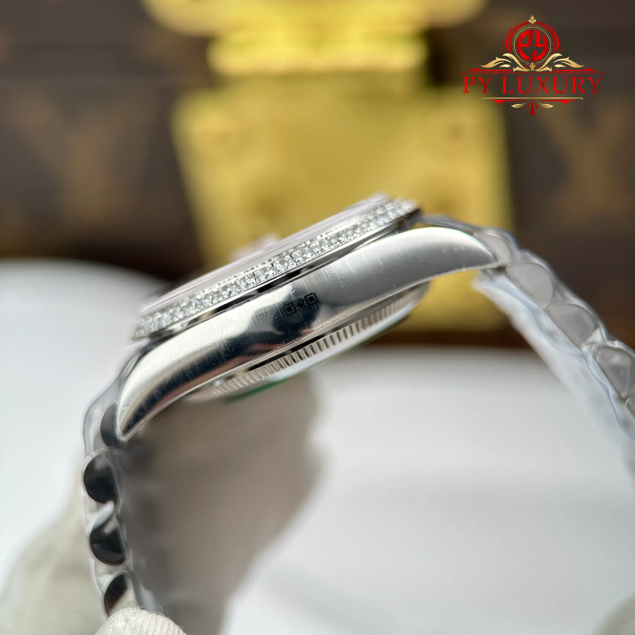 Rolex Datejust Pink Dial Stone-Set Bezel Jubilee Best Replica - 7