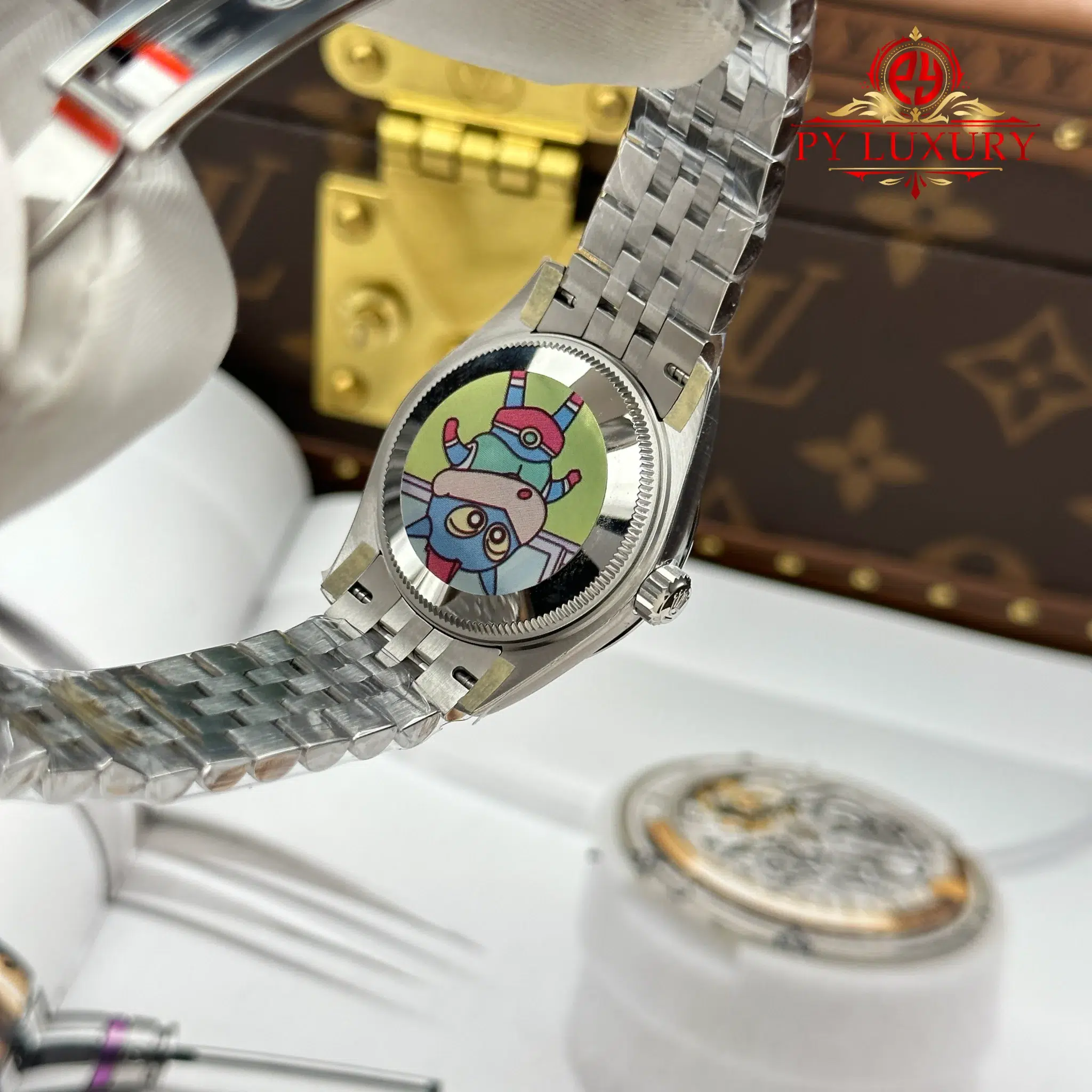 Rolex Datejust Pink Dial Stone-Set Bezel Jubilee Best Replica - 9