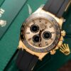 Đồng hồ Rolex Daytona 116518 Yellow Gold Mặt Số Vàng Dây Cao Su Replica 40mm