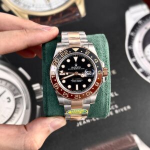 Rolex GMT-Master II Root Beer Two Tone Black Dial Super Clone Clean Factory 40mm