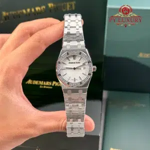 Audemars Piguet Royal Oak Lady White Dial Diamond Bezel Best Replica 34mm