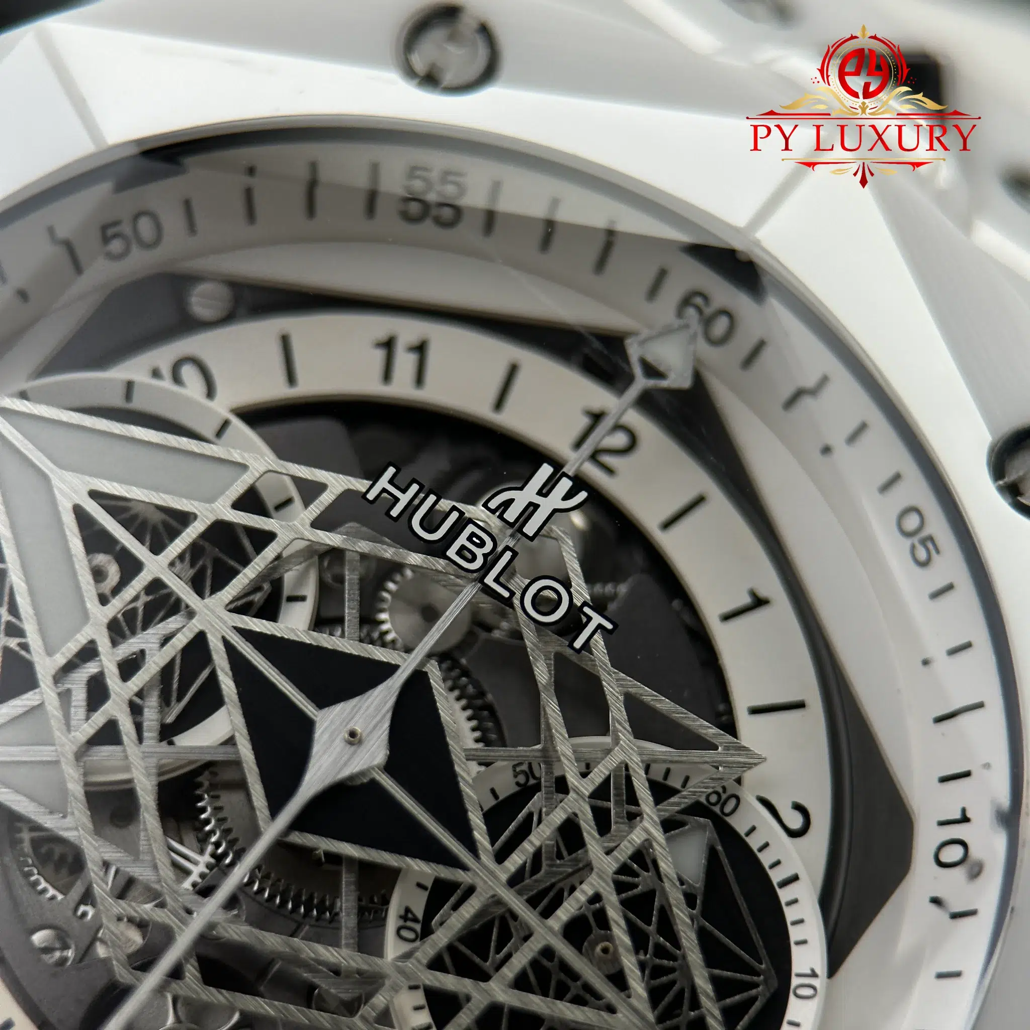 Hublot Big Bang Sang Bleu II White Ceramic Rubber Top Quality Replica - 7