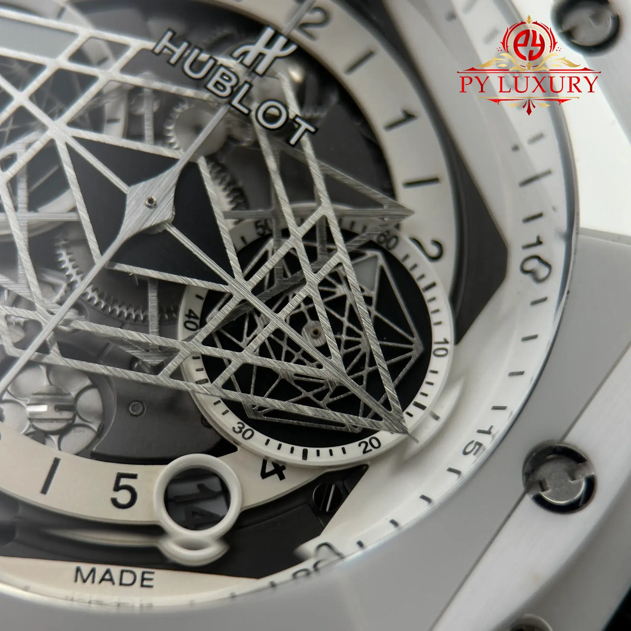 Hublot Big Bang Sang Bleu II White Ceramic Rubber Top Quality Replica - 8