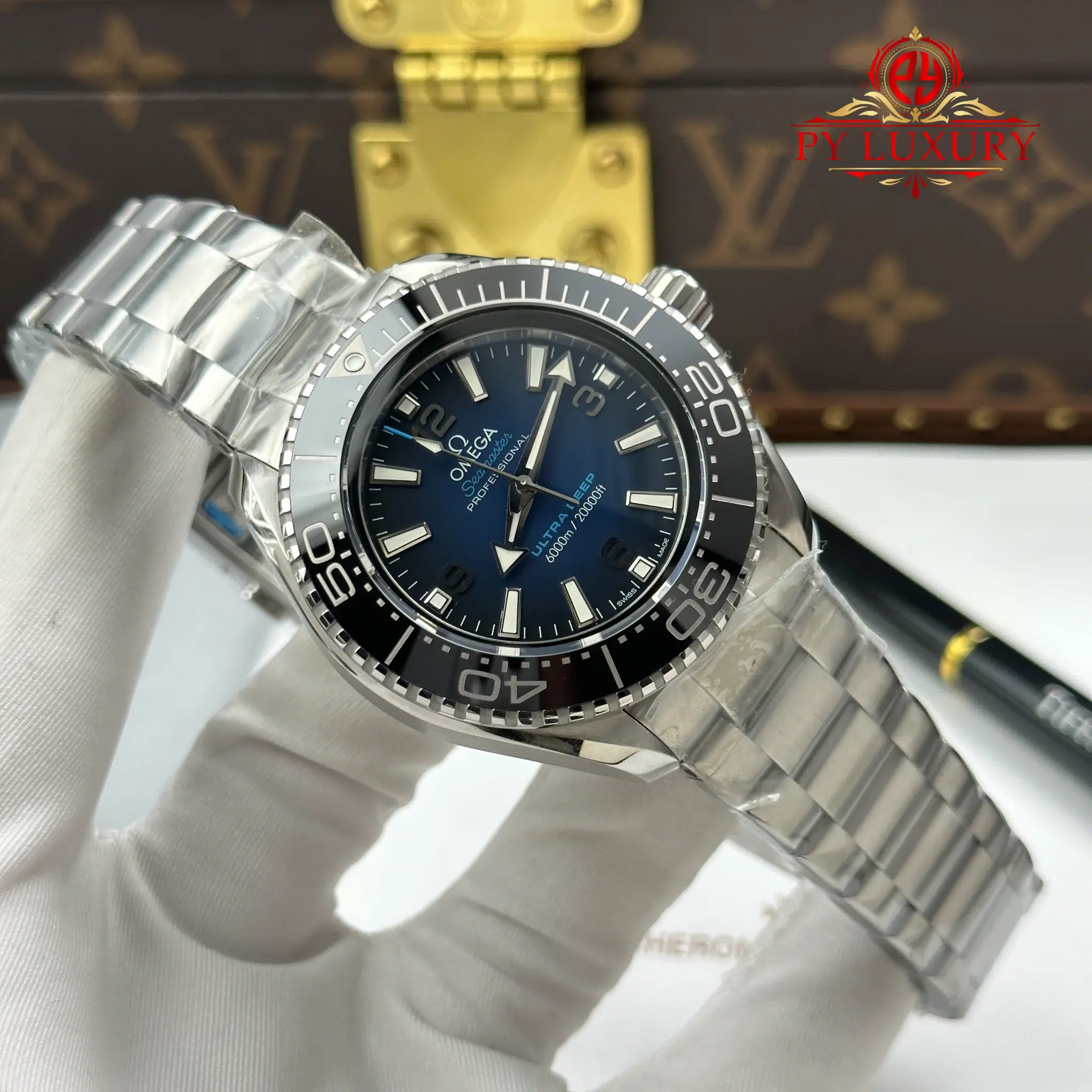 Omega Seamaster Planet Ocean 6000M Ultra Deep Blue Dial Best Replica - 2