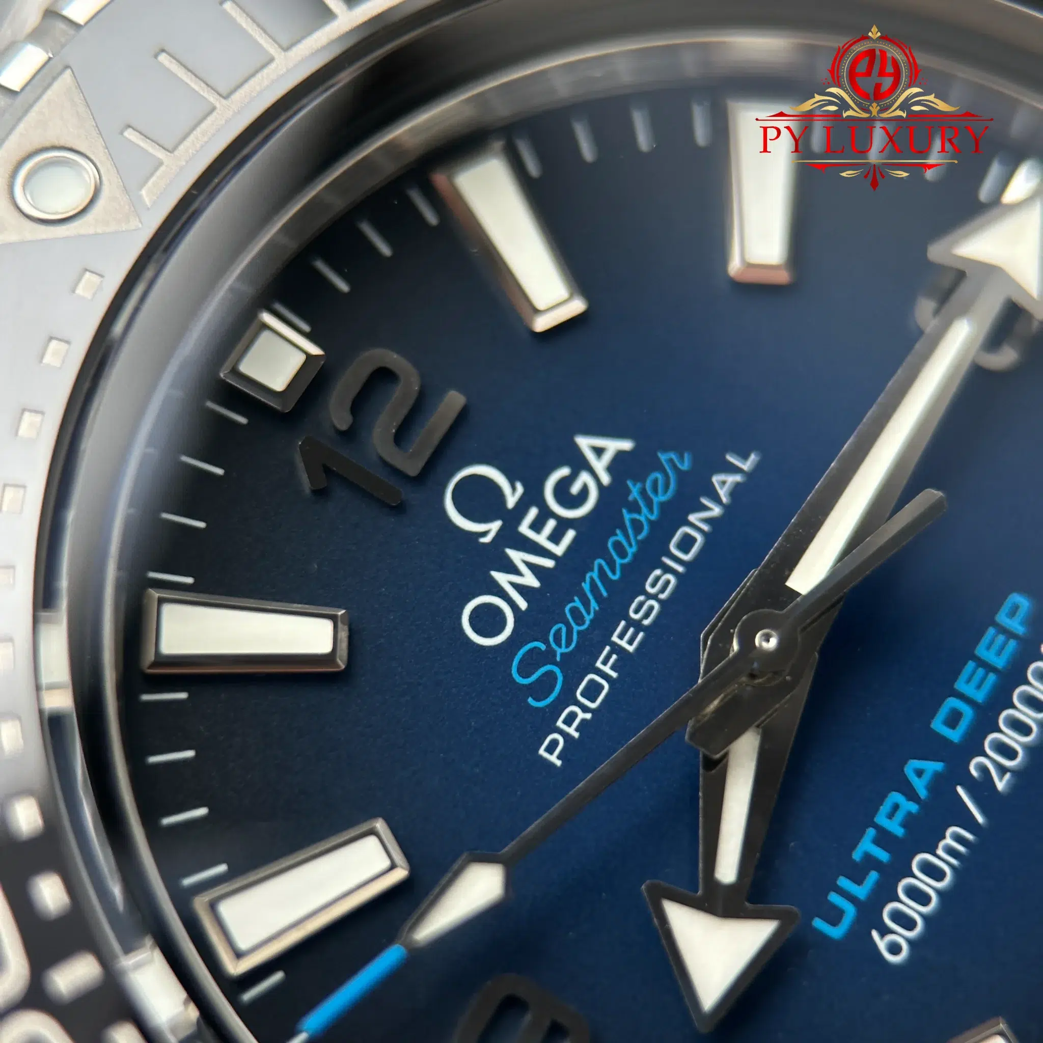 Omega Seamaster Planet Ocean 6000M Ultra Deep Blue Dial Best Replica - 5