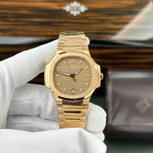 Patek Philippe Nautilus 7118/1R-010 Yellow Gold Golden Dial Best Replica