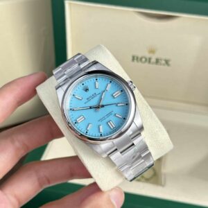 Rolex Oyster Perpetual 41 124300 Turquoise Blue Dial Best Replica Clean Factory