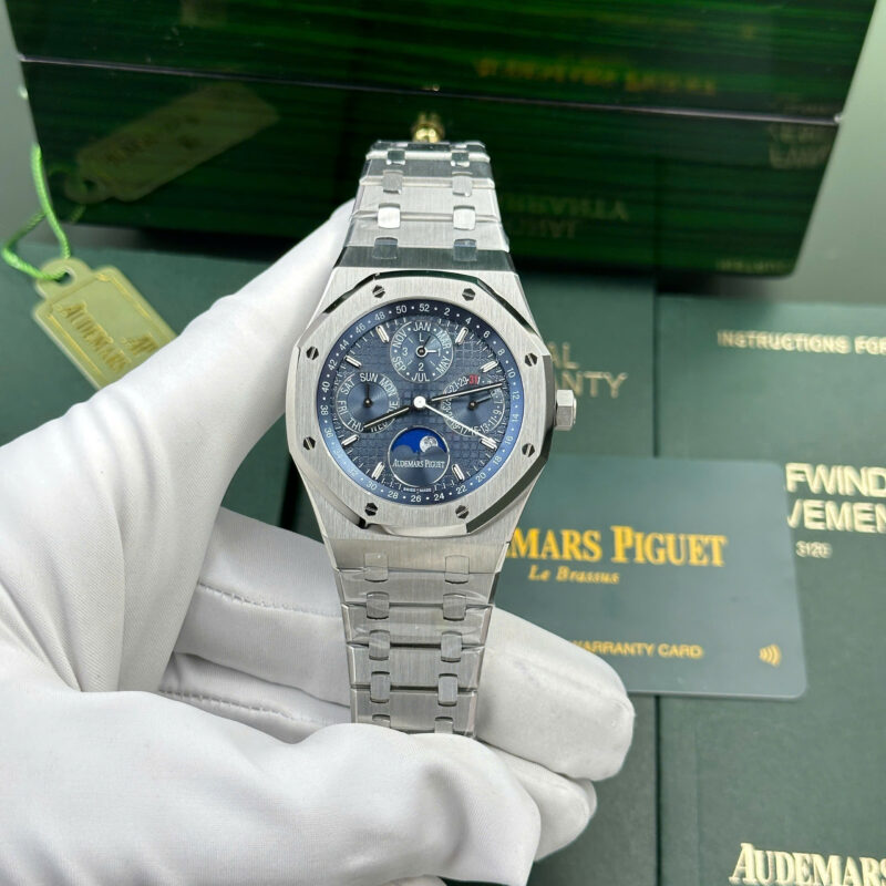 Đồng Hồ Audemars Piguet Royal Oak Perpetual Calendar 26574ST Mặt Xanh Blue Replica 1:1 41mm