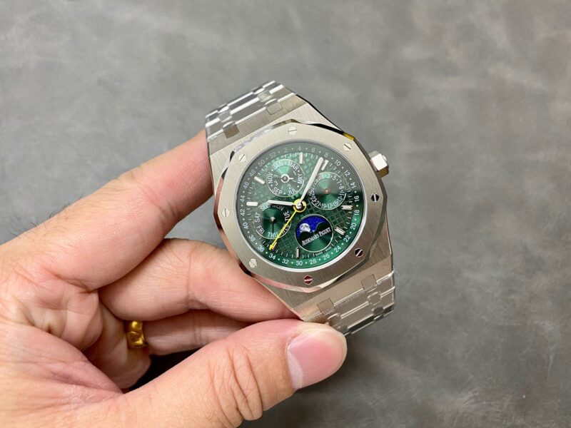 Đồng Hồ Audemars Piguet Royal Oak Perpetual Calendar 26606ST Mặt Xanh Lá Rep 1:1 41mm