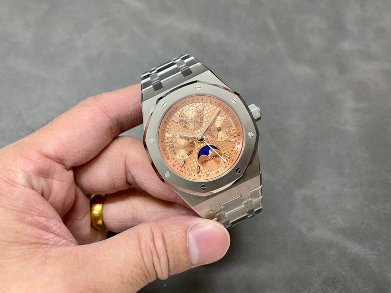 Đồng Hồ Audemars Piguet Royal Oak Perpetual Calendar 26615TI Mặt Cá Hồi