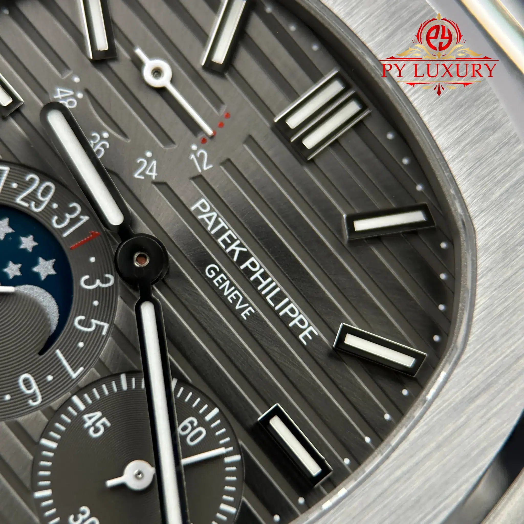 Patek Philippe Nautilus 5712G-001 Grey Dial Leather Strap Best Quality Replica - 6