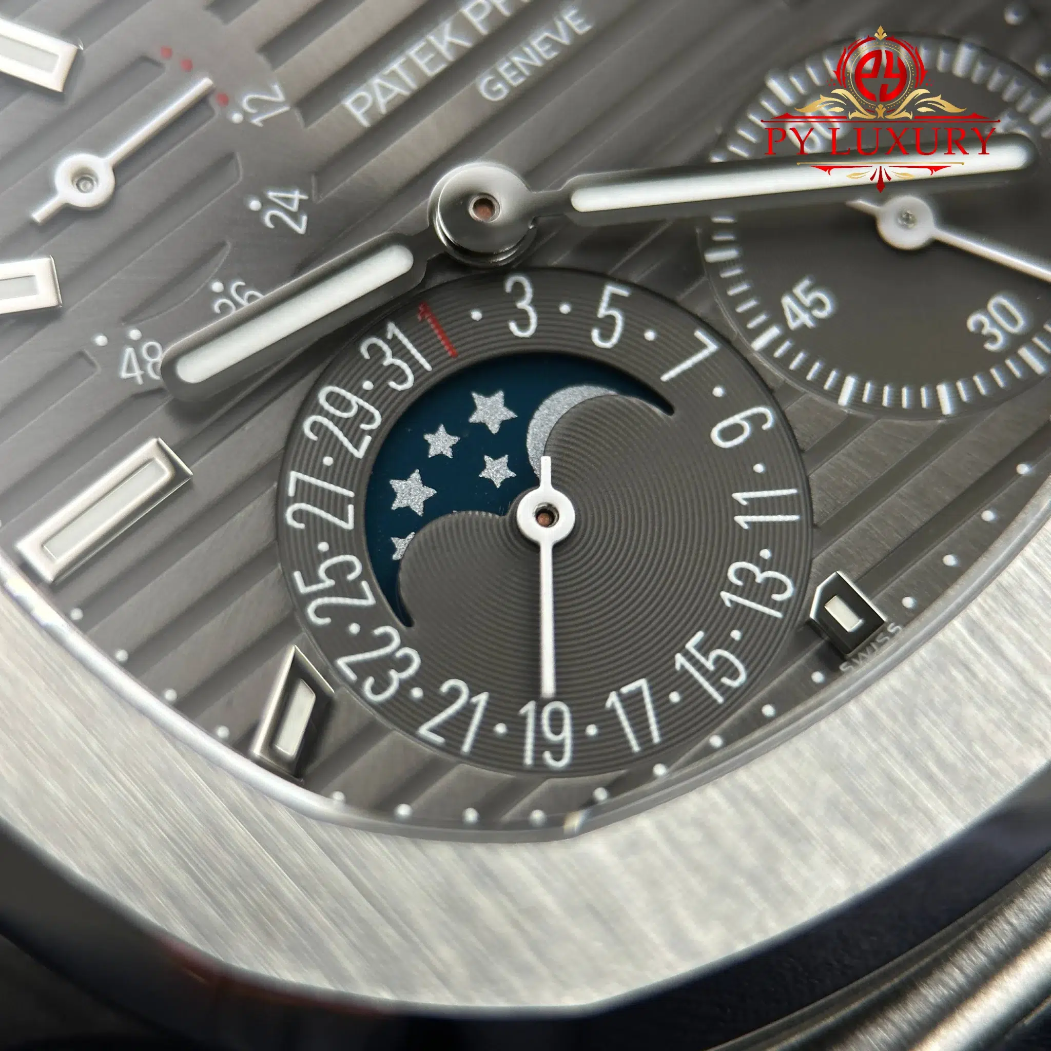 Patek Philippe Nautilus 5712G-001 Grey Dial Leather Strap Best Quality Replica - 7