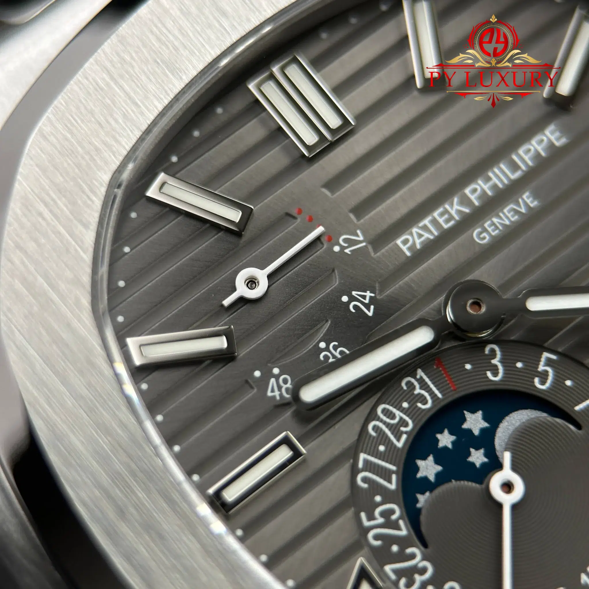 Patek Philippe Nautilus 5712G-001 Grey Dial Leather Strap Best Quality Replica - 8