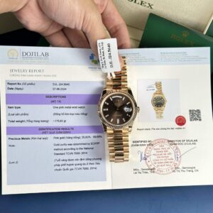 Rolex Day-Date 228235 18K Rose Gold Wrapped Chocolate Diamond Dial 177g V3 GMF Super Clone 40mm