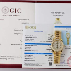 Đồng Hồ Rolex Day-Date 228348RBR-0037 Bọc Vàng 18K Chế Tác Full Moissanite GMF V3 40mm