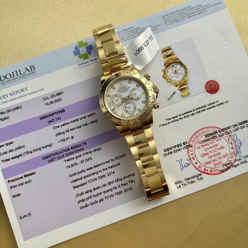 Rolex Daytona 116508 18K Yellow Gold Wrapped MOP Dial Best Replica 40mm