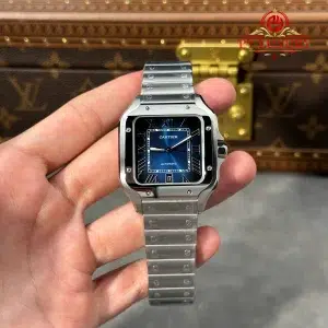 Cartier Santos Blue Dial Large Model Best Replica BVF 39.8mm