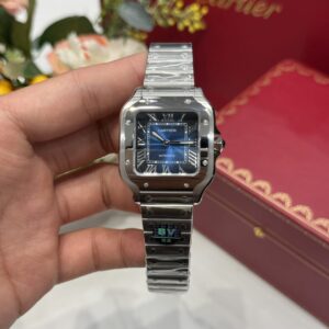 Đồng Hồ Cartier Santos Medium Size WSSA0063 Mặt Xanh Blue Rep 1:1 Cao Nhất BVF 35.1mm