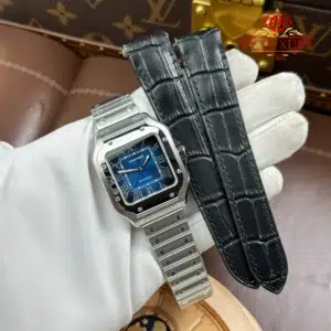 Cartier Santos WSSA0063 Blue Dial Medium Model Best Quality Replica BVF