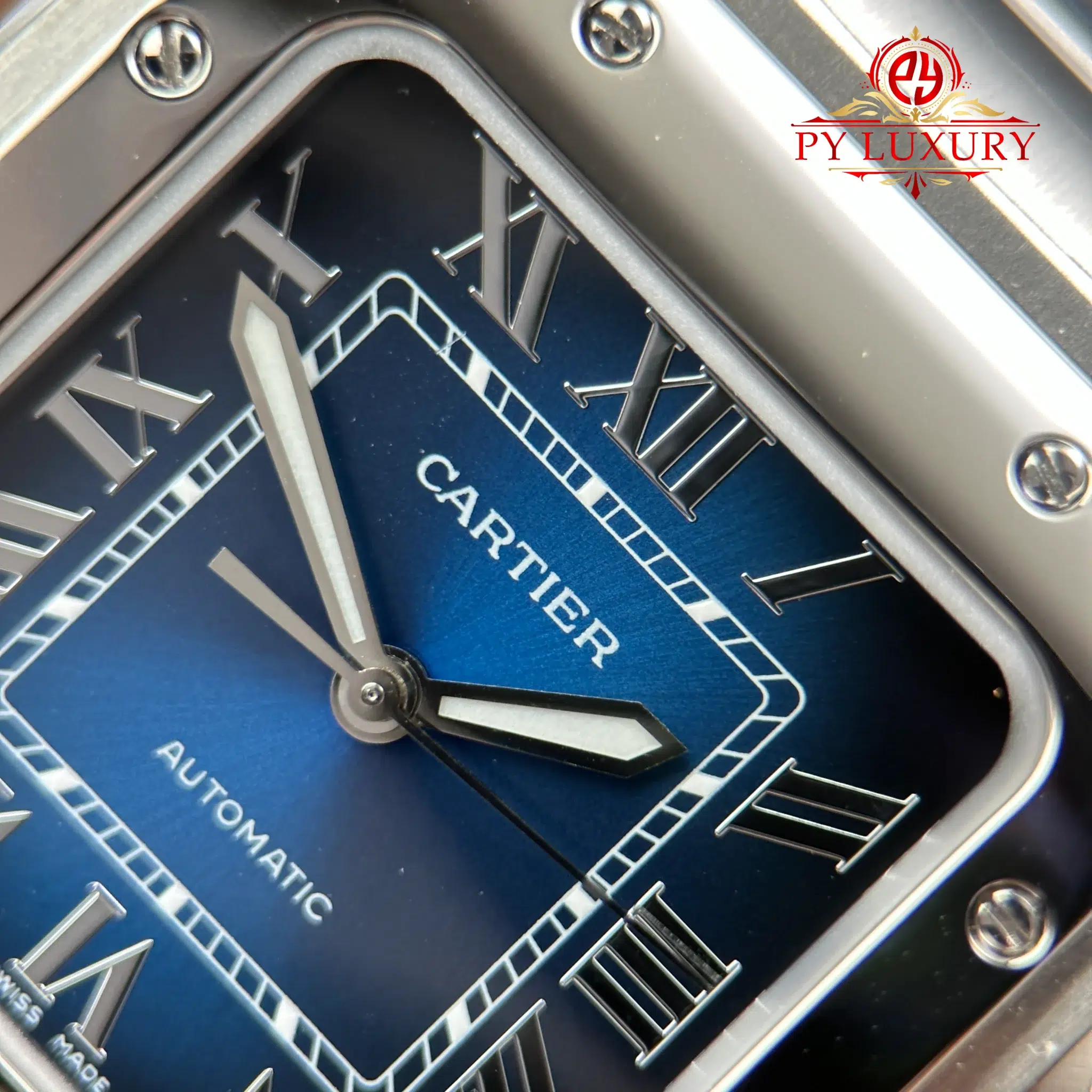 Cartier Santos WSSA0063 Blue Dial Medium Model Best Quality Replica - 7