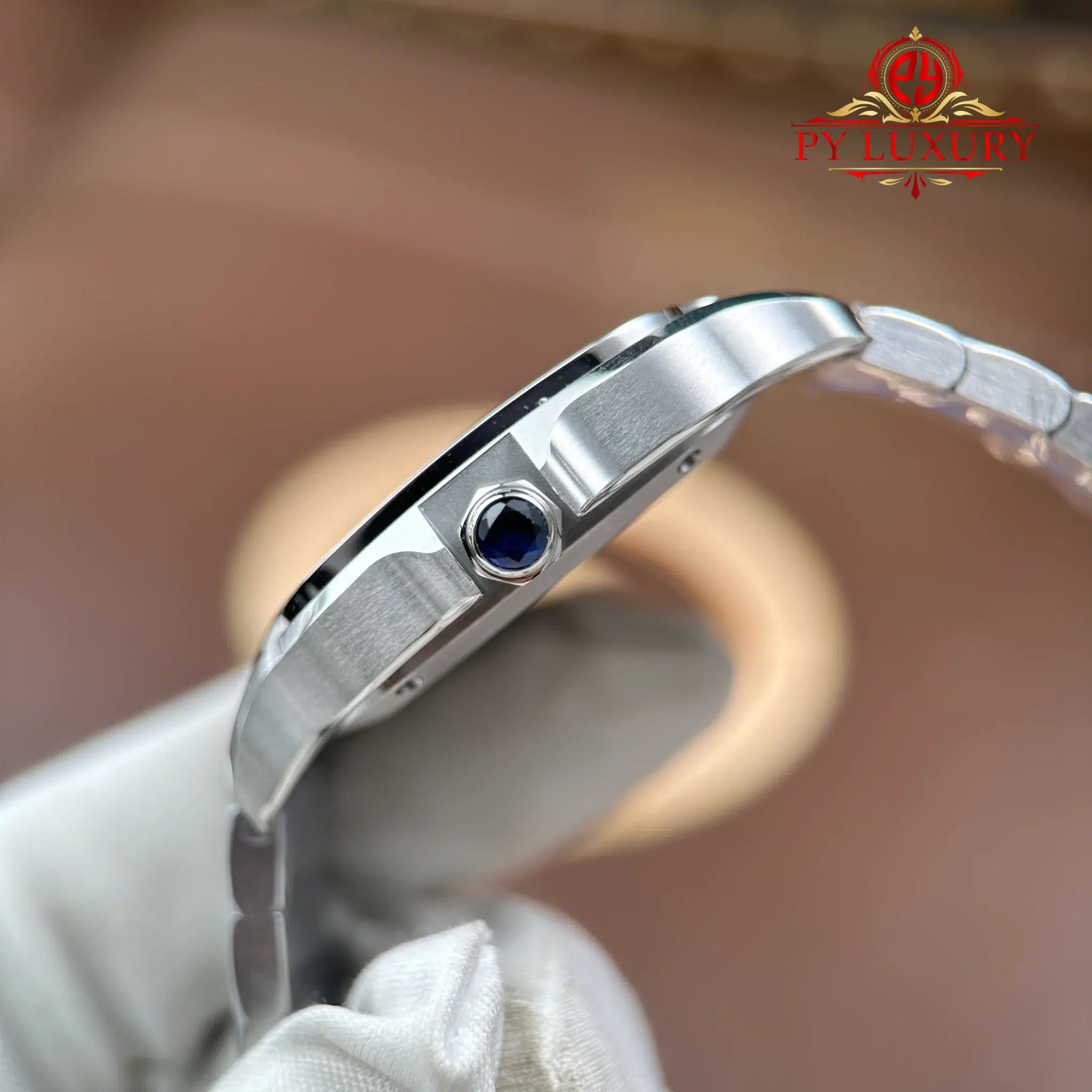 Cartier Santos WSSA0063 Blue Dial Medium Model Best Quality Replica - 9