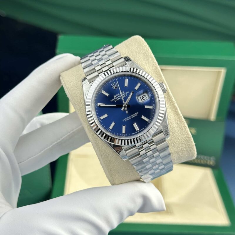 Rolex Datejust 126334 Blue Dial Luminous Fluted Bezel Jubilee Best Replica VSF 41mm