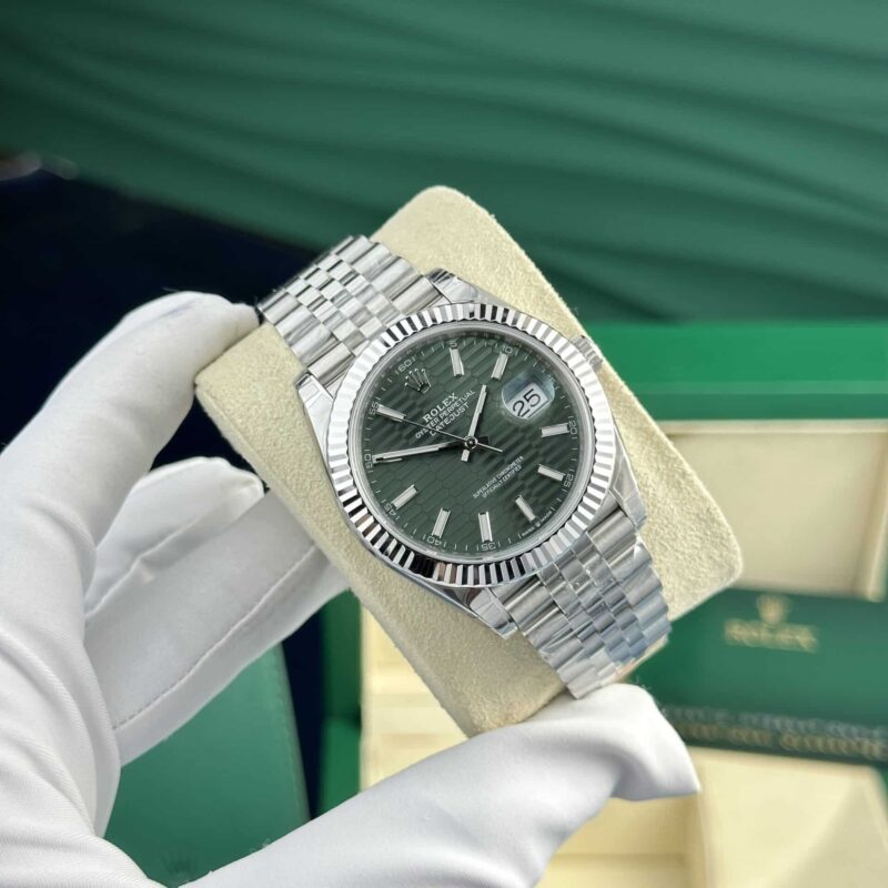 Rolex Datejust 126334 Mint Green Fluted Motif Dial Jubilee Best Quality Replica VSF 41mm