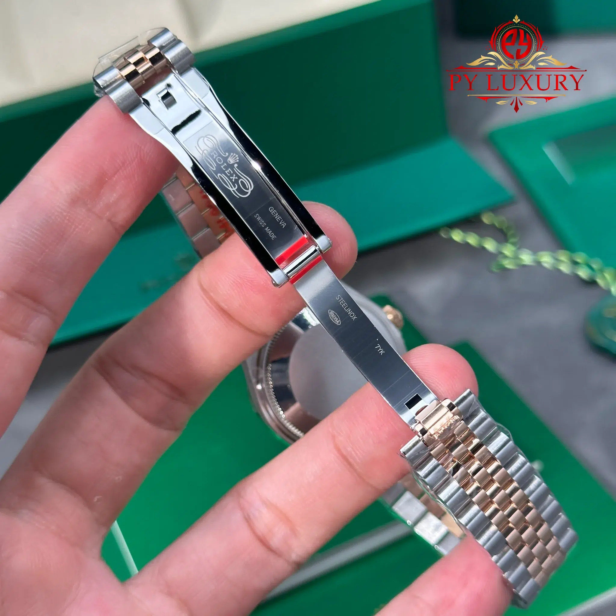 Rolex Datejust 278381RBR-0016 Two Tone Rose Gold Silver Dial Diamond Bezel Jubilee Best Replica THB - 10
