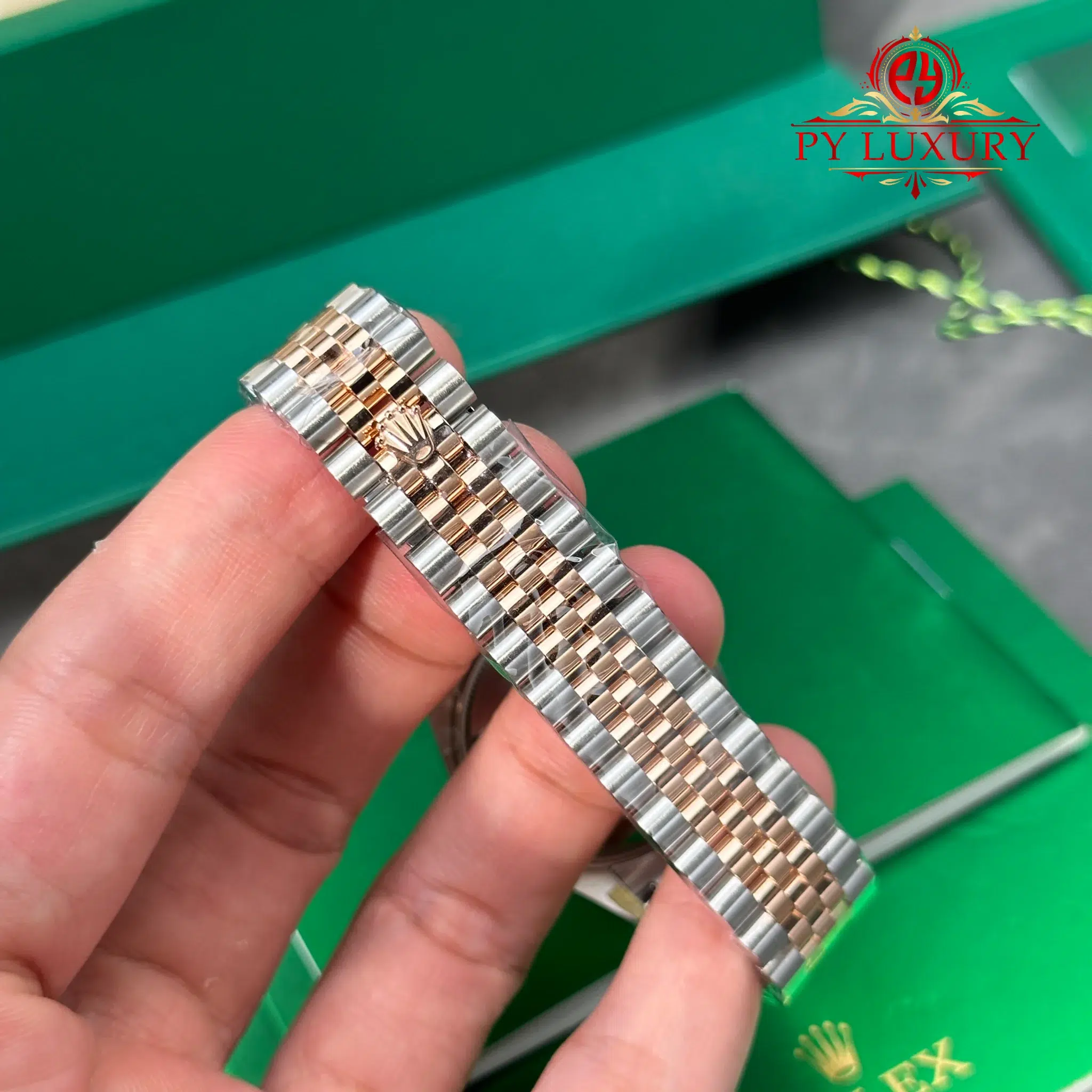 Rolex Datejust 278381RBR-0016 Two Tone Rose Gold Silver Dial Diamond Bezel Jubilee Best Replica THB - 11
