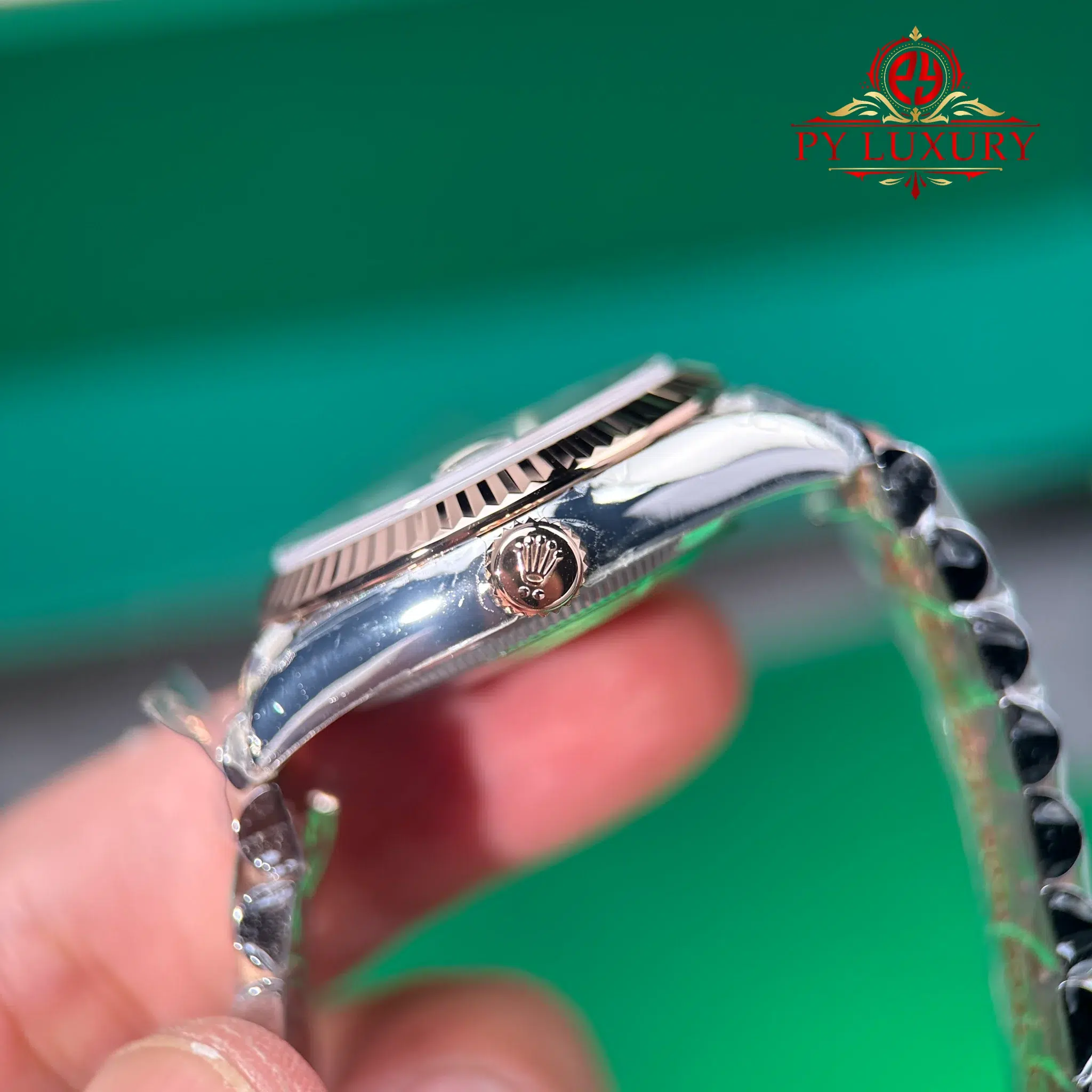 Rolex Datejust 278381RBR-0016 Two Tone Rose Gold Silver Dial Diamond Bezel Jubilee Best Replica THB - 8