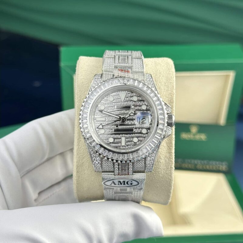 Rolex GMT-Master II “Ice” 116769TBR Diamond Replica AMG Factory 40mm