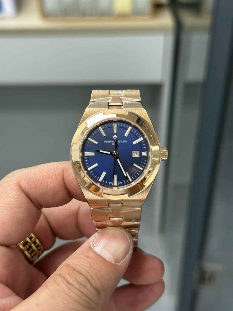 Đồng Hồ Nữ Vacheron Constantin Overseas 4600V/200R-B979 Vàng Hồng Mặt Xanh Replica 35mm