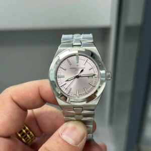 Vacheron Constantin Overseas 4600V Steel Pink Dial Lady Watch Swiss Replica 35mm