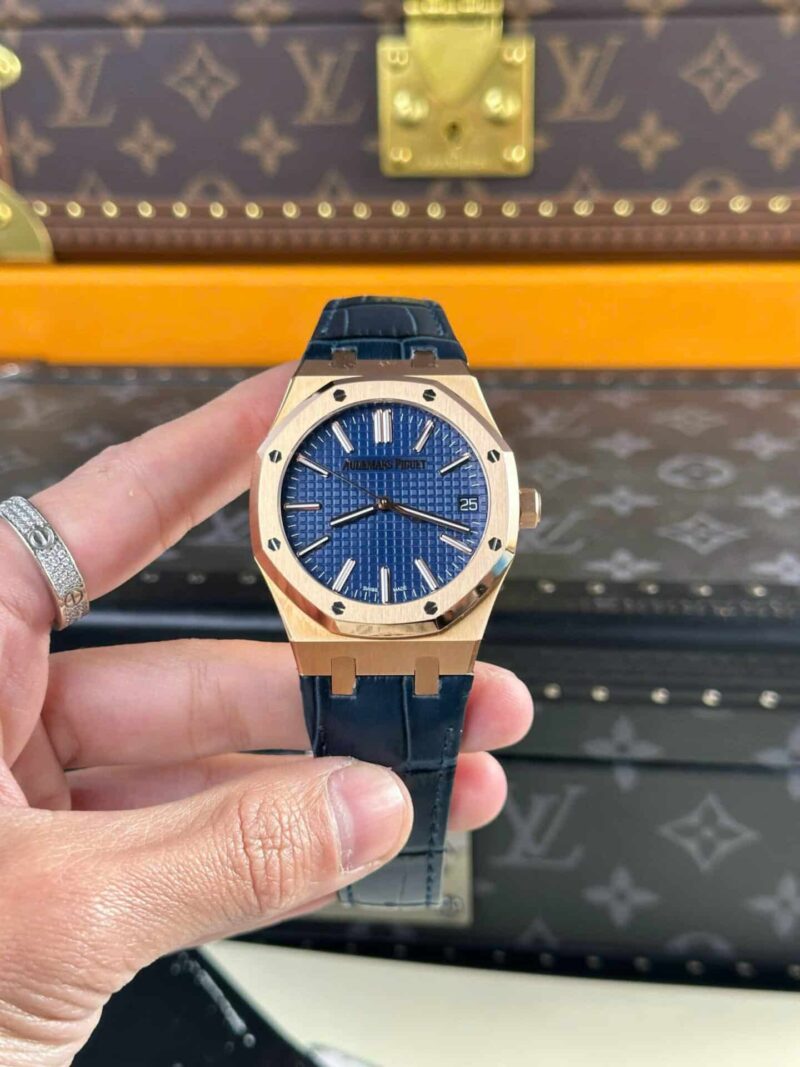 Audemars Piguet Royal Oak 15510OR 50th Anniversary Blue Dial Leather Best Replica APSF 41mm