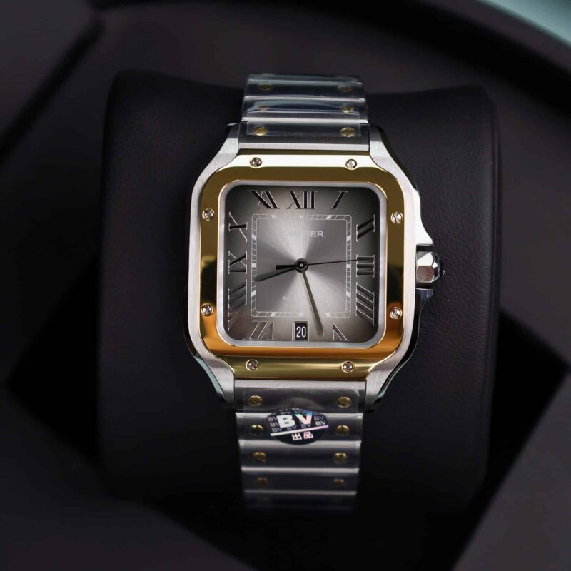 Cartier Santos De Cartier CRW2SA0030 Two Tone Grey Dial Large Model Best Replica BVF 39.8mm