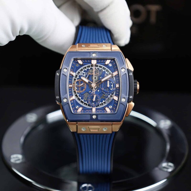 Hublot Spirit of Big Bang King Gold Blue Ceramic Best Replica BBF 42mm