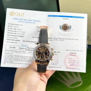 Đồng hồ Rolex Daytona 116515LN-0041 Mặt Nâu Chocolate Bọc Vàng 18K Dây Cao Su 40mm