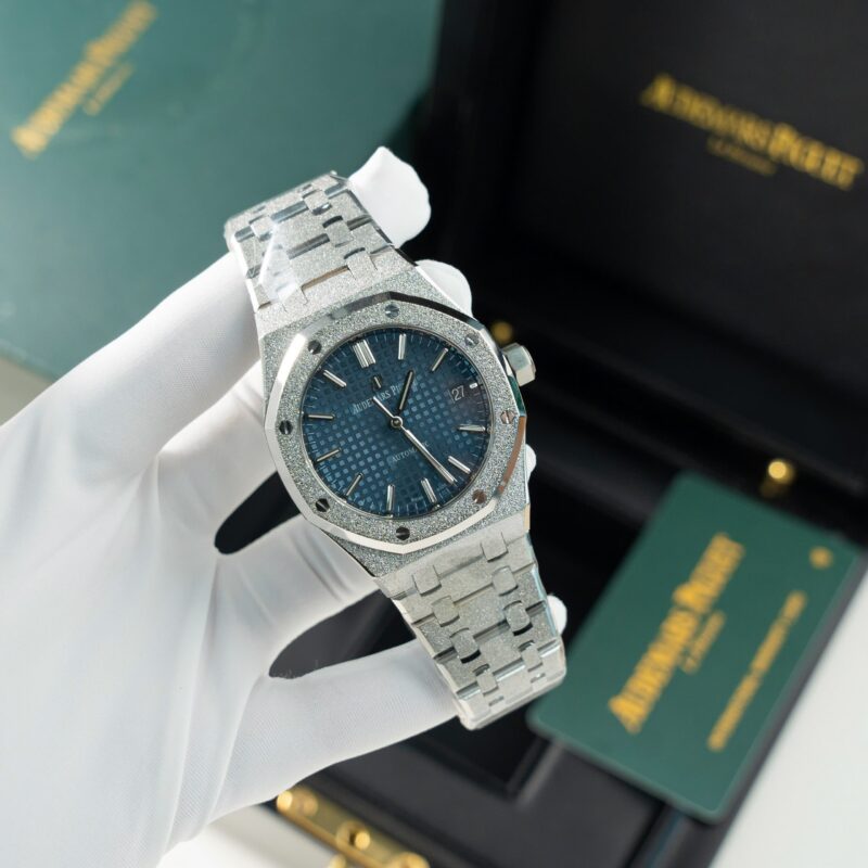 Audemars Piguet Royal Oak 15454BC Frosted Gold Blue Dial Best Replica APSF 37mm