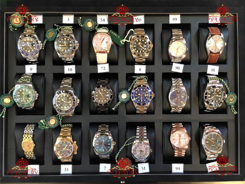 Display of luxury replica watches for sale