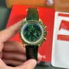 Omega Speedmaster Professional Moonwatch Chronograph Gold Green Dial Replica 42mm