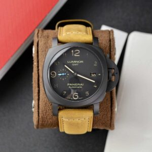 Đồng Hồ Panerai Luminor 1950 3 Days GMT Ceramic Vỏ Gốm Mặt Đen Rep 1:1 VSF 41mm